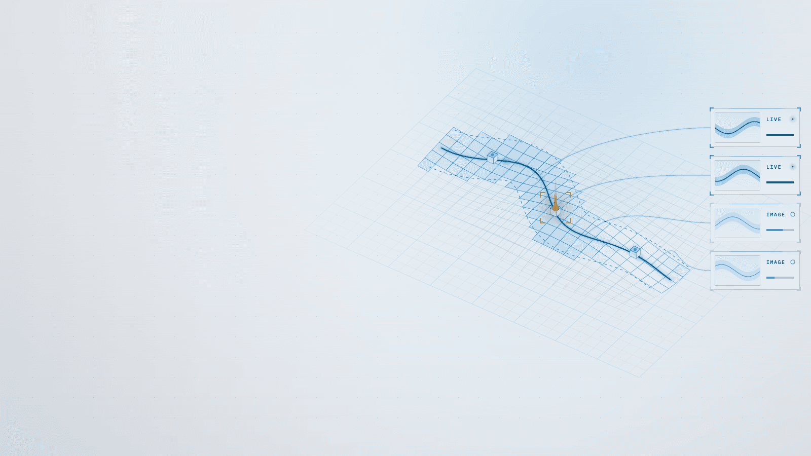 Portada de Mapas 3D sin conexión por cliente, recortados al corredor del ducto